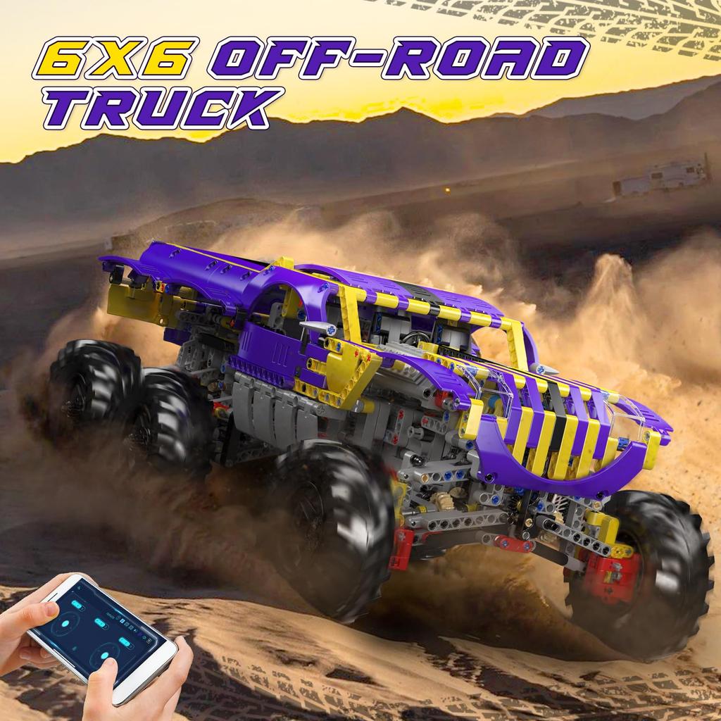 Mould King 18009 ATV Building Block APP and Remote Control Monster Truck Model STEM Engineering Climbing Racing Adult Collection Gift Off-Road Set,
