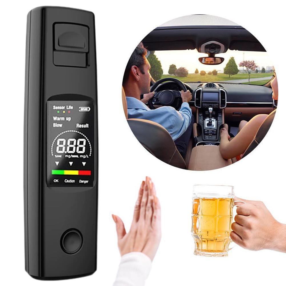 Alcohol Tester Portable Air Blown Contactless Drunk Driving With Tool Diagnostic LED Alcohol Digital Display Breathalyzer Y4O3