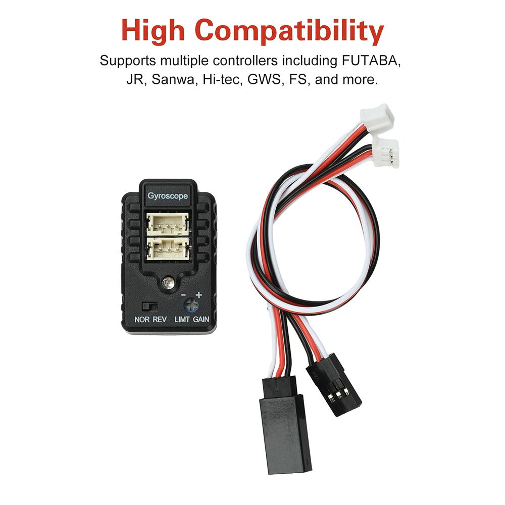 Dual-Axis Gyroscope 2 Axis Gyro Flight Controller RC Airplane Fixed-wing Copter Stabilizer for  FUTABA,JR,Sanwa,Hi-tec,GWS,FS