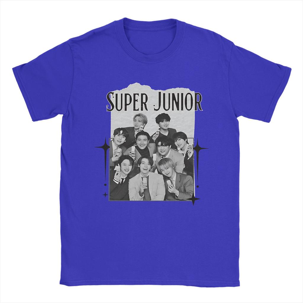 Super Junior T-Shirt Herren Lässiges Baumwoll-T-Shirt Rundhals Kurzarm T-Shirt Geschenkidee Oberteile