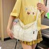 Korean Star Embroidered Crossbody Bag Lightweight Large Capacity Corduroy Commuter Shoulder Bag Women's Multiple Pockets Handbag