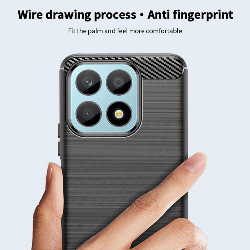 MOFI JK TPU Series-1 Protective Case for Honor X8a 4G TPU Cover Carbon Fiber Brushed Phone Shell