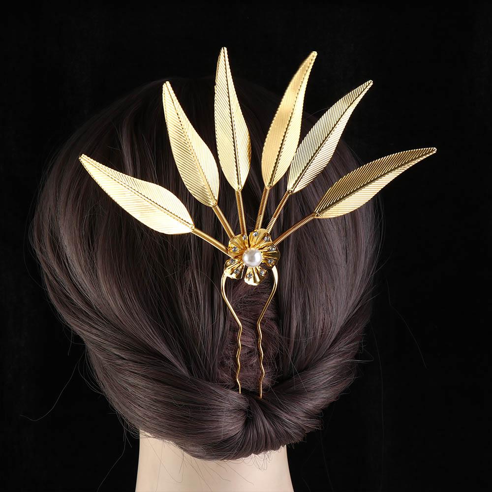 Hairstyle Design Tool U Shape Hairpin Ancient Style Headwear Thai Headdress Metal Hair Sticks
