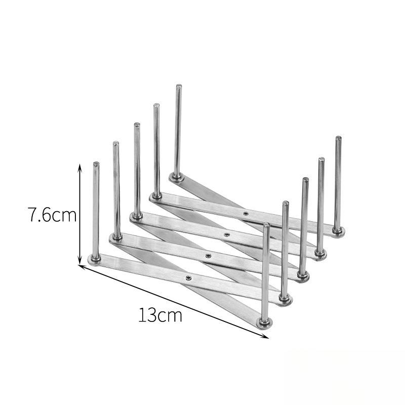 Stainless Steel Multi-functional Dish Rack, Extendable Storage Rack, Steamer Rack, Adjustable Draining Rack, Kitchen Dish Rack