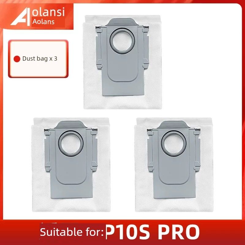 Compatible with Roborock Vacuum Cleaner Accessories P10 Pro/P10S Consumables Dust Bag Side Brush Cleaning Cloth Filter Cleaning Fluid