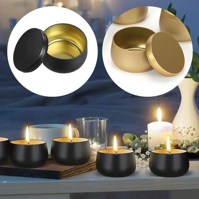 1 Stück Leere Behälter DIY Bastelarbeiten 4oz Runde Kerzengläser mit Deckeln Rostbeständiges Metall Tragbare Aufbewahrungsdose Für Kerzenherstellung