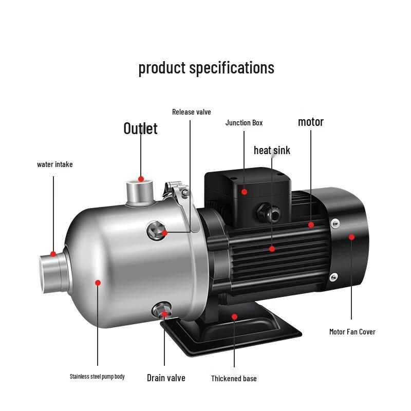 KoreiCai CHL Horizontal Stainless Steel Multi-stage Centrifugal Booster Pump