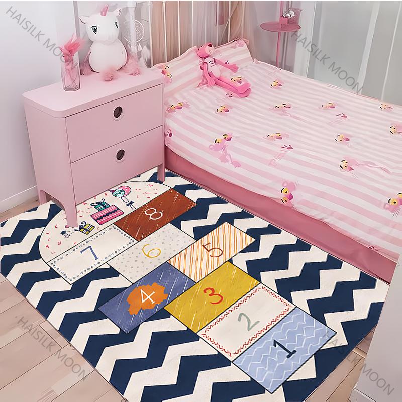 Hopscotch Carpet New Release!Anti-slip Sound Insulation,Rug for Living Room Bedroom Kids Room Durable Machine Washable Mat