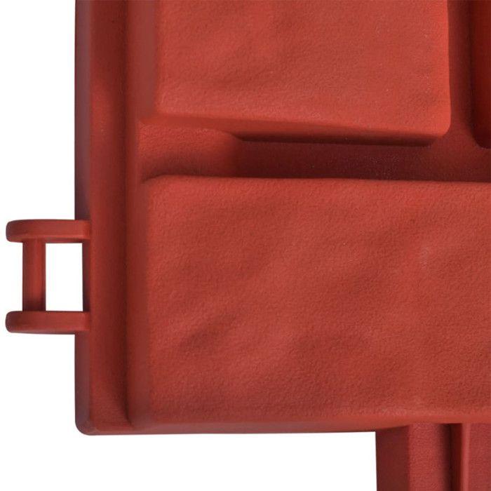 Clôture de Jardin - VIDAXL - 11x Séparateur de Gazon - Polypropylène - 45 cm - Rouge