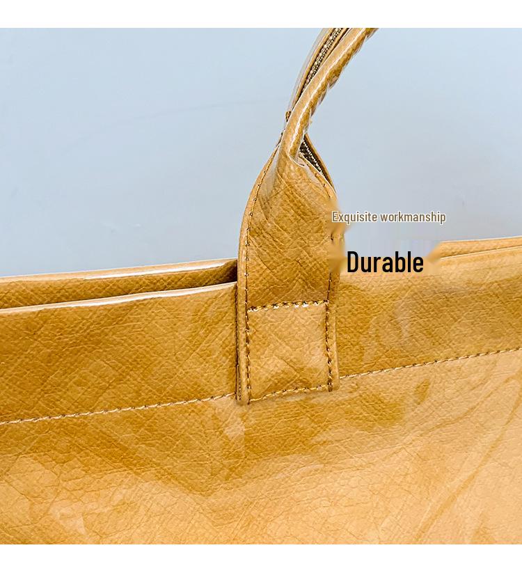 2025 Women's Large Capacity Transparent PVC Handbag - Fashionable, Water-repellent, Simple Style