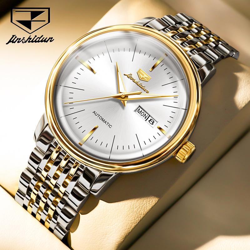JINSHIDUN New Business and Leisure Men's Watch Business Simple Waterproof Luminous Automatic Mechanical High-end Men's Watch