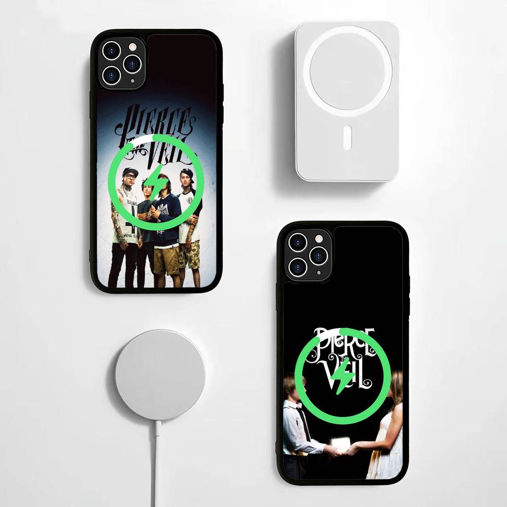 P-Pierce The Veil Band For Magesafe Magnetic Wireless Phone Case For iPhone 17 Pro Max Air 13 12 Mini 16 15 14 11
