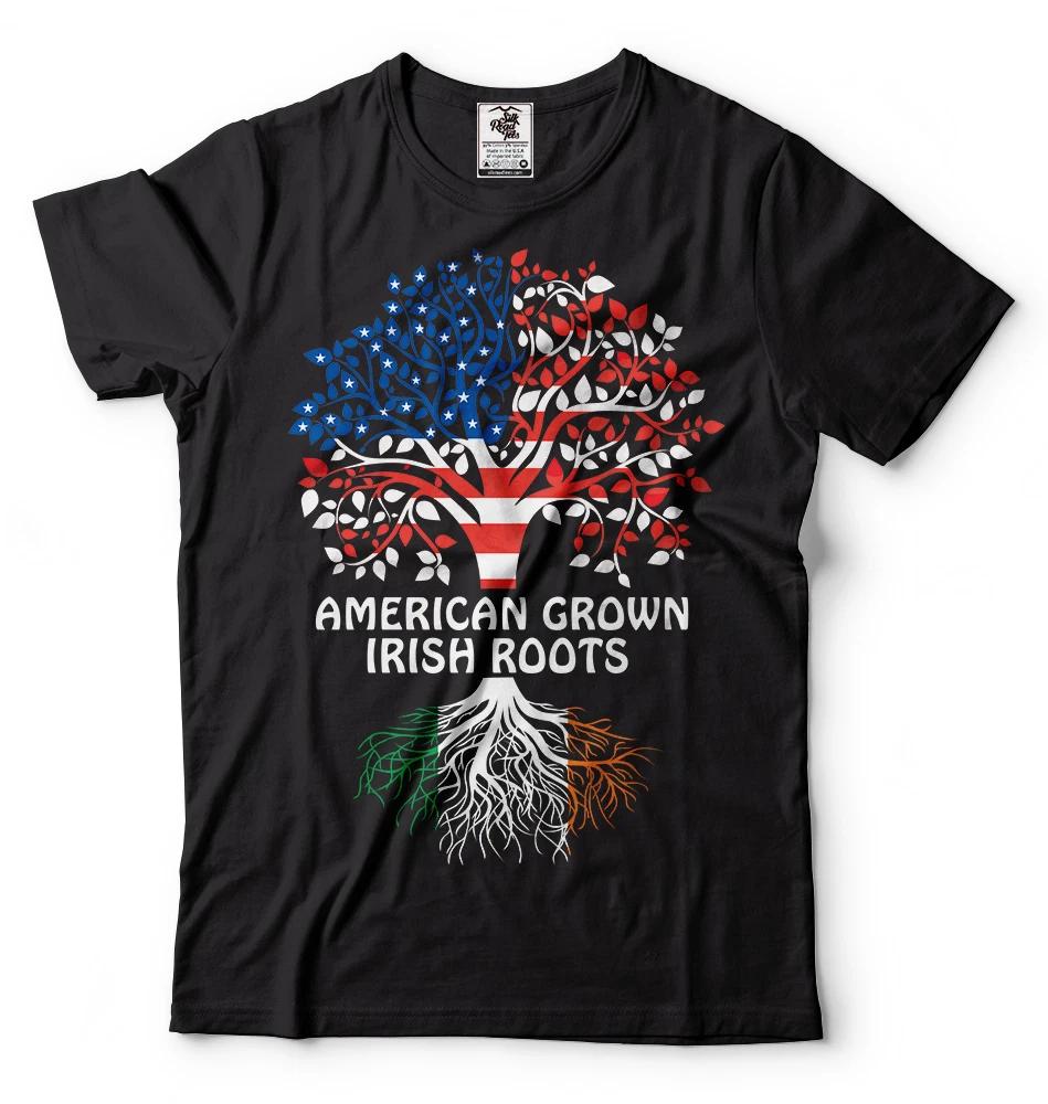 American Irish T-shirt Irish Roots Tee Shirt Ireland USA flag Tee Shirt S