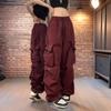 Women's American Retro Wide-Leg Pleated Jogger Pants - Hip Hop Style, Casual & Versatile