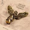 Classic Style Brass Blessed Guardian Angel Figurines Miniatures Tabletop Good Ornaments Lovely Space-saving Statue Home Decorations Crafts