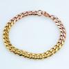 New 316L stainless steel rose and gold dual Hip hop bracelet anklet