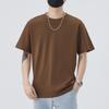 Short-sleeved Mens Single Color Relaxed Fit Top T-shirt In Spring Versatile Half-sleeved Body