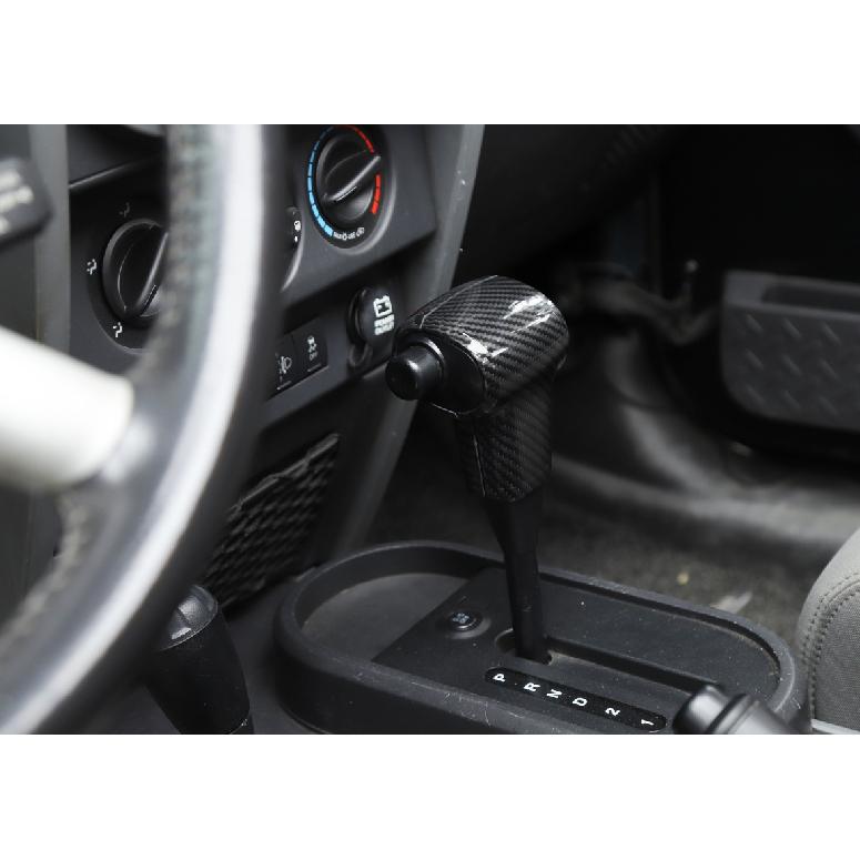 2*Carbon Fiber ABS Gear Shift Knob Head Cover Fit For Jeep Wrangler JK 2007-2010