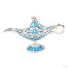 Shiny Vintage Metal Light Lamp Tabletop Accent Arabian Style