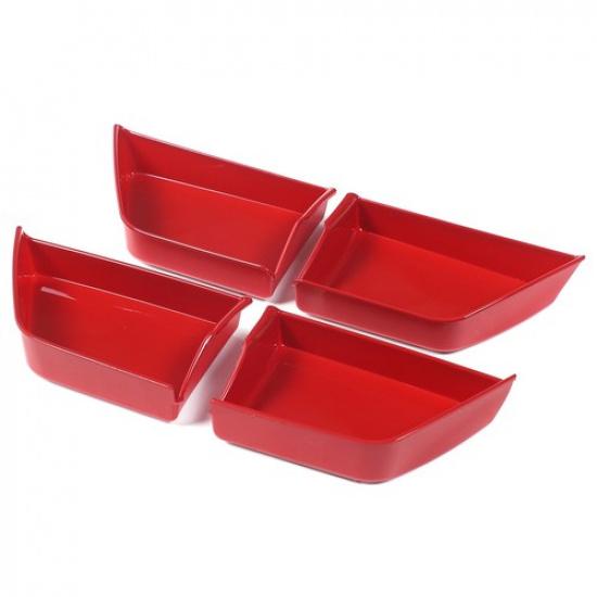 Red ABS Interior Door Handle Bowl Trim Cover For Toyota Tacoma 2024+