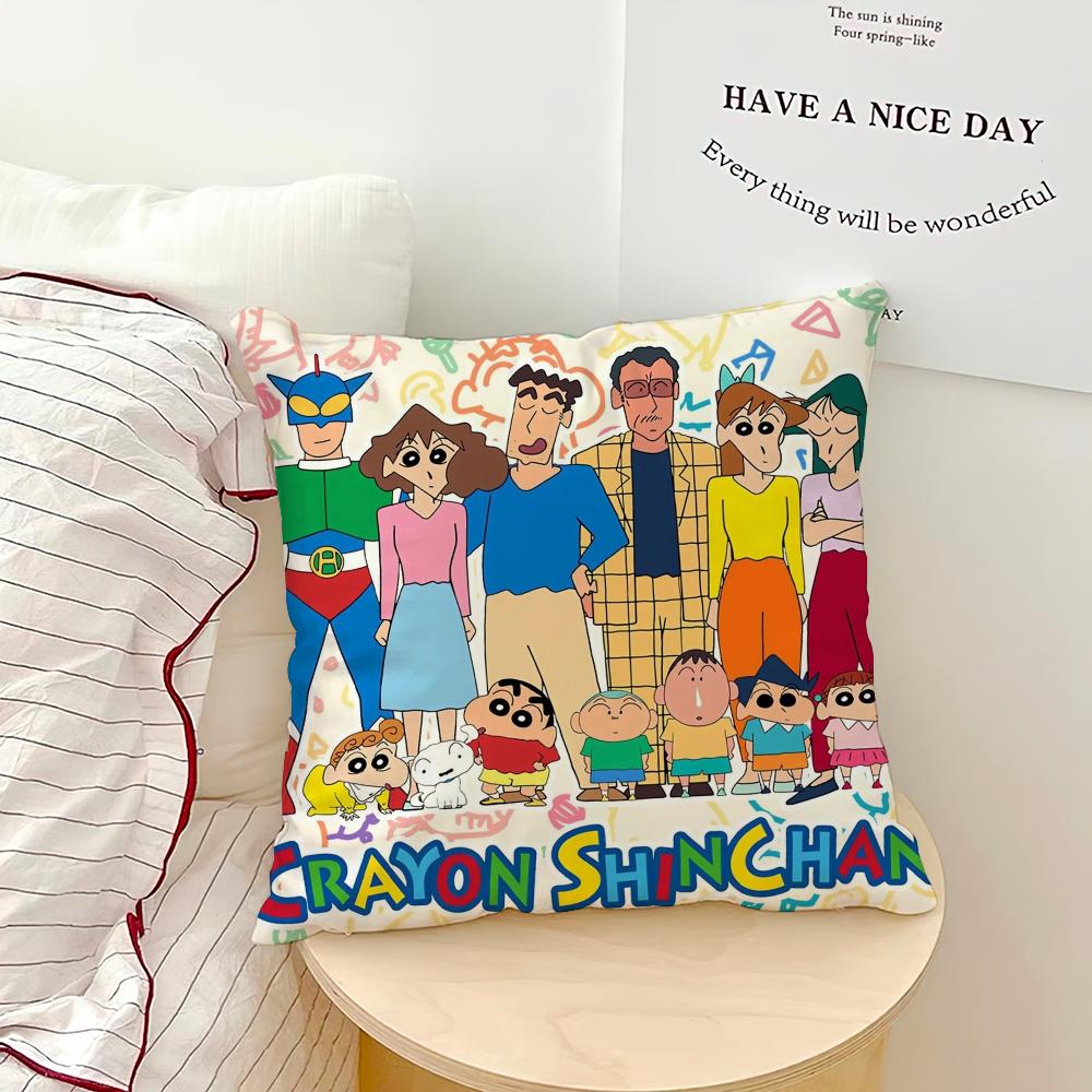 Anime C-Crayon-Shin-chan Cute cushion cover Living Room Headboard Bedroom Office Cushion Cushion Sofa Nap Time Pillow Case