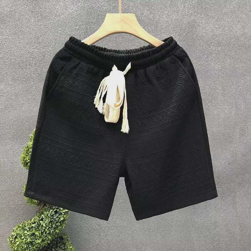 Men's Trendy White Pattern Casual Beach and Sports Shorts