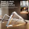 Foldable Computer Risers, Metal Notebook Support with AntiSlip Silicone Pad for Computer Notebook Tablets