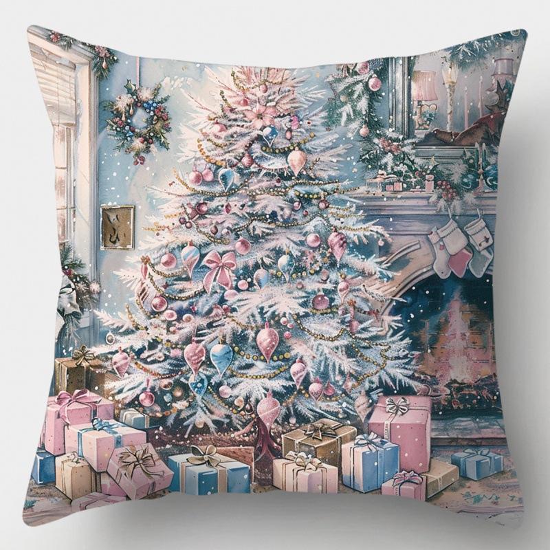 Christmas Pillowcase Office Seat Cushion Home Bedside Pillowcase