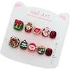Christmas Handmade Cartoon Nail Stickers for Girls (Ages 3-12)