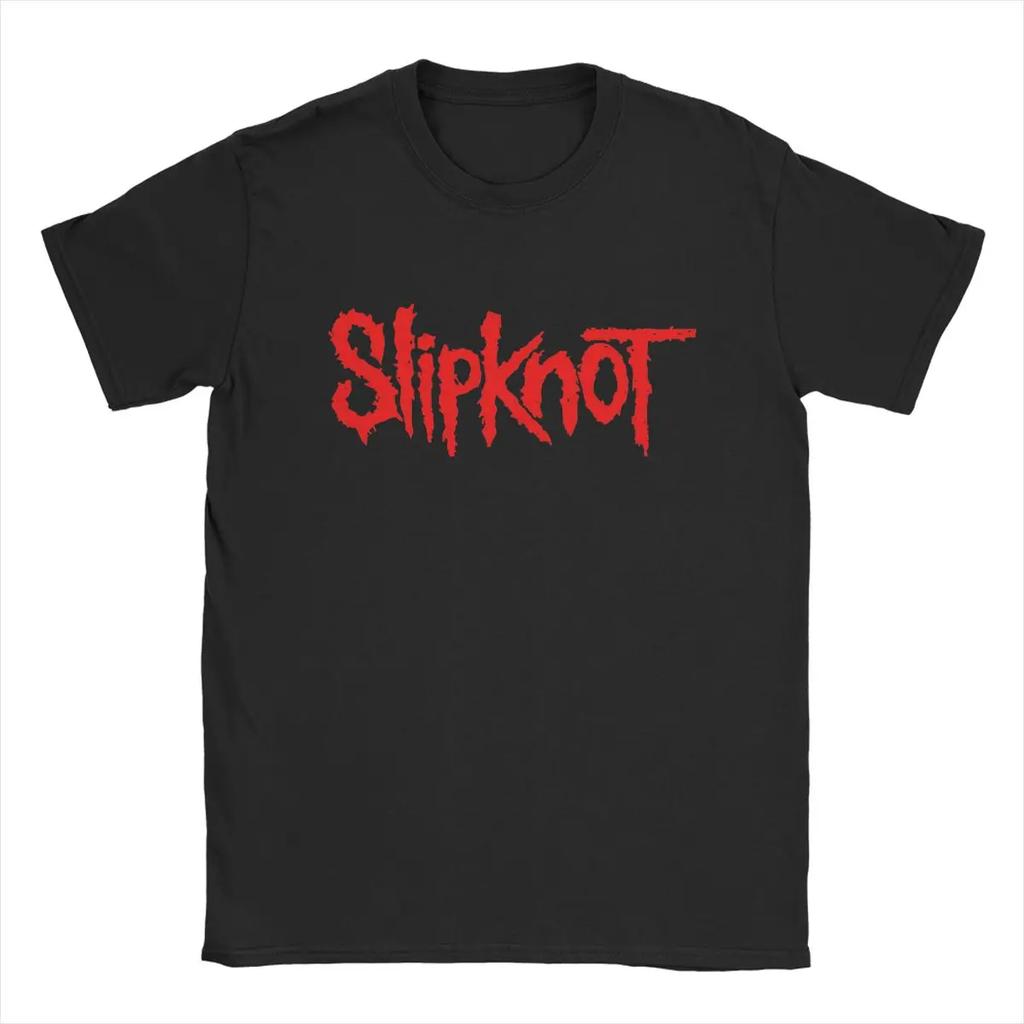 Slipknots-Logo T-Shirts Men Novelty Pure Cotton Tees Round Neck Short Sleeve T Shirt Party Clothing