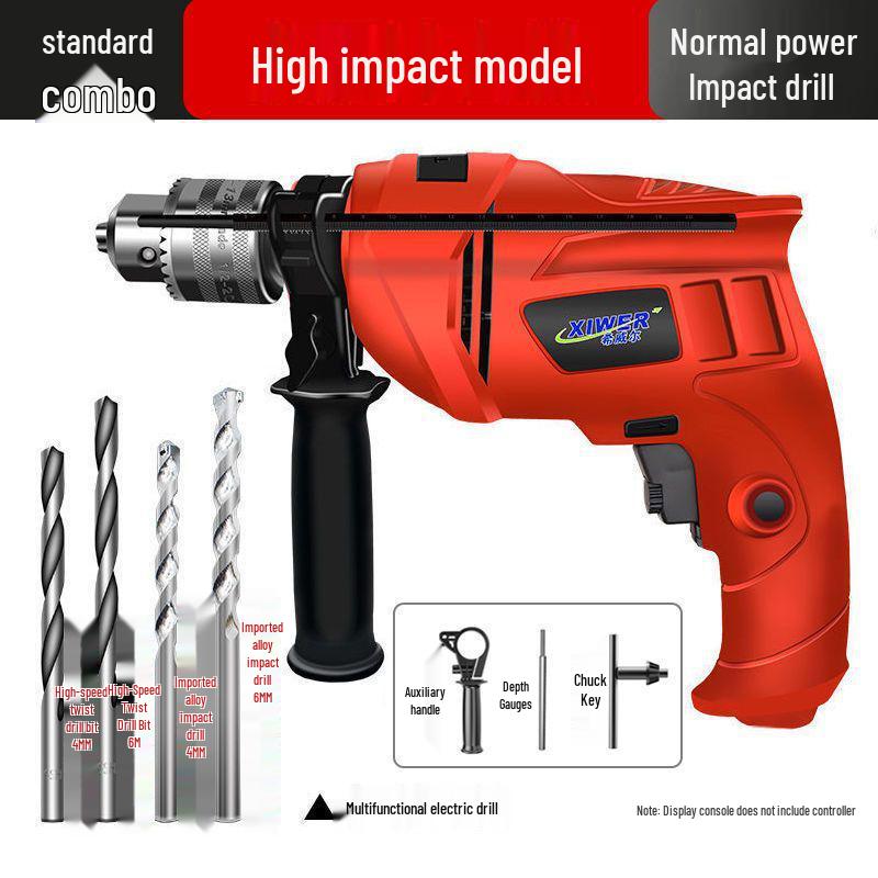 Electric Hand Drill Set with Drill Bits for Woodworking & Household Tasks