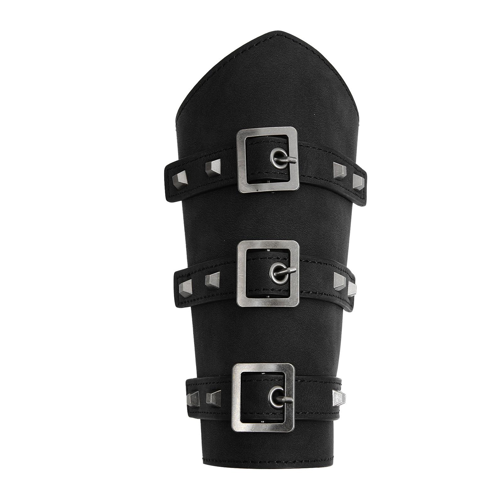 

Винтажные наручи рыцаря с заклепками, взрослые велосипедные напульсники, косплей-наручи, реквизит чёрный