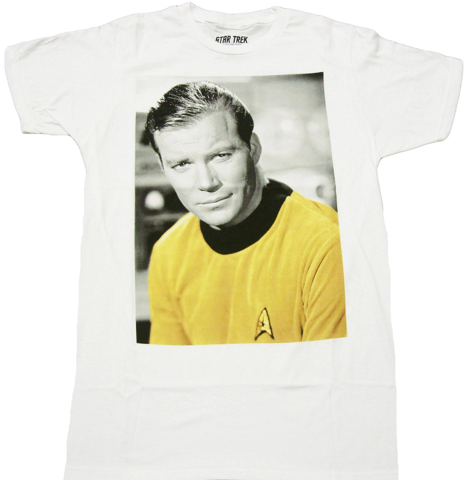 Star Trek Kirk Photo Adult T-Shirt - Science Fiction starship Space Galaxy S