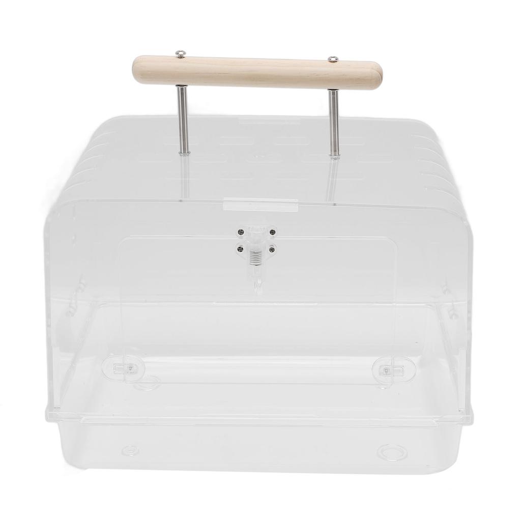 Hamster Carrier Cage Portable Small Animals Carry Travel Case Clear Acrylic Multifunctional Pet