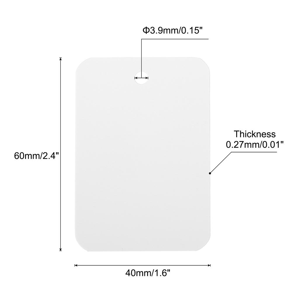 50pcs Waterproof Wires Plastic Shipping Tags 1.6x2.4 Inch for Product Identification Tags Valve Marking Outdoor Tagging