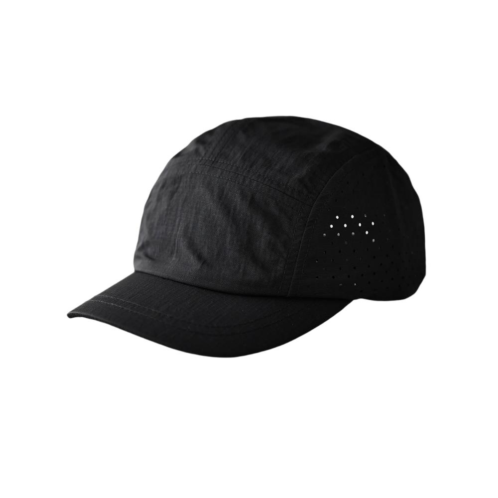 Unisex 5 Panel Short Brim Cap Quick Dry Laser Cut Breathable Adjustable Outdoor Running Sun Hat for Men Women cap