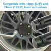 Small 6 Spline & 7 Spline Sockets Fuel Rim Lug Nut Key Wrench For Aftermarket Lugnuts 14X1.5, 14X2.0, 12X1.5, 12X1.25