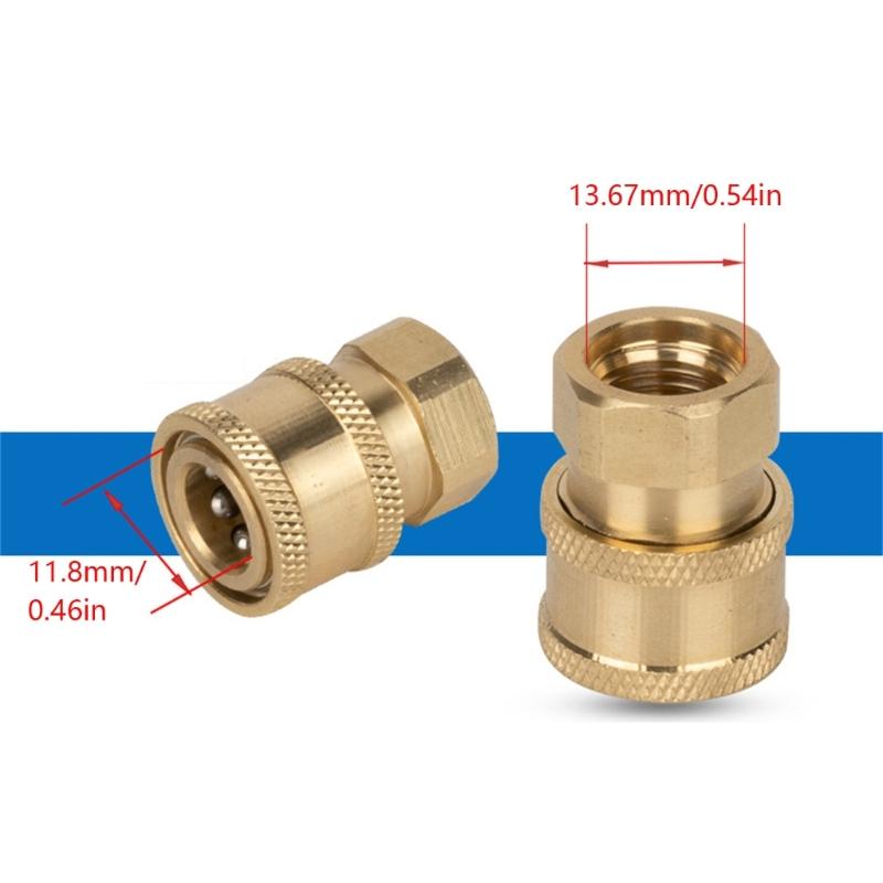 Copper Pressure Washer Adapter with Threaded Coupler Design for Hoses and Matching Cleaning Equipment Fittings