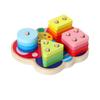 Handcrafted Wooden Shape Matching Blocks Set for Early Education