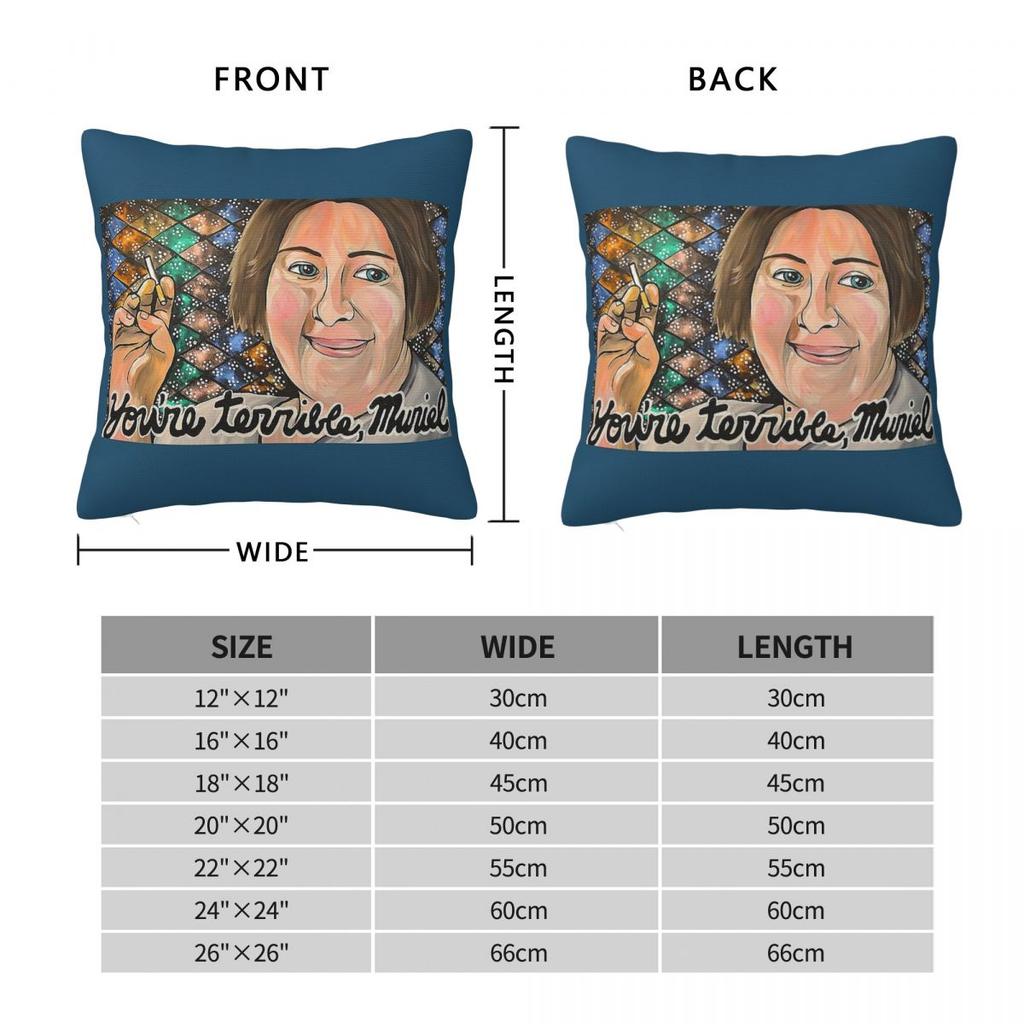 Muriel'S Wedding You'Re Terrible Muriel Square Pillowcase Polyester Linen Velvet Creative Zip Decorative Sofa Cushion Cover