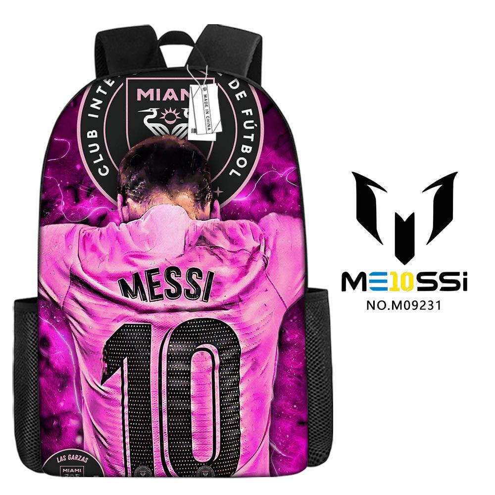 Football Schoolbag Surrounding Primary And Secondary School Students Backpack Miami International Player Backpack Single-Layer Bag