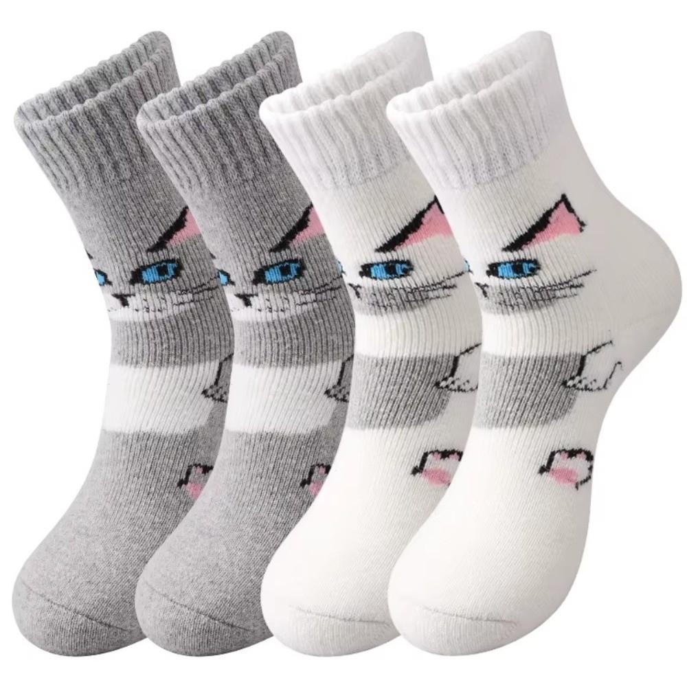 Weiche Wadenlange Socken Dicke Thermostrick-Socken Gemütliche Fleece-Frottee-Socken