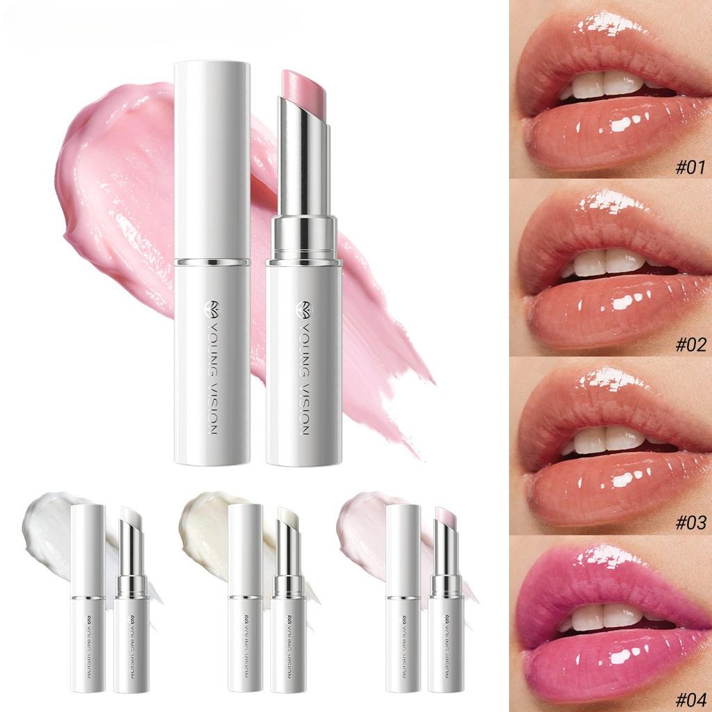 Temperature Change Lip Balm, Fruit Flavored Moisturizing Color Changing Lipstick, Clear To Pink Hydrating Lip Care Makeup