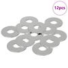 Washers 12 Pcs Silver 12 X 12 X 1.2 Cm Iron