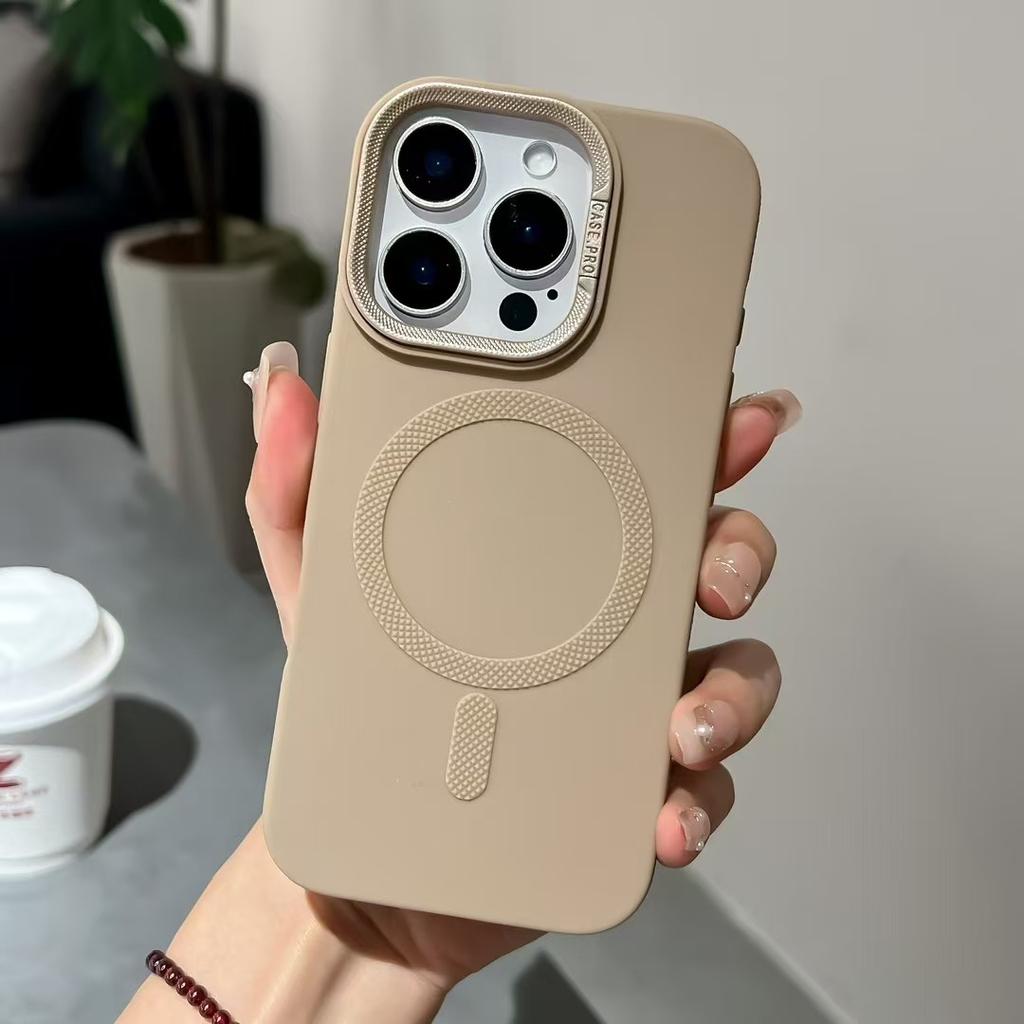 Geeignet für Ip16pm Objektivhalterung Magnetische Hülle, Apple 14 High-End-Haptik 15 Vollabdeckung Schutzhülle