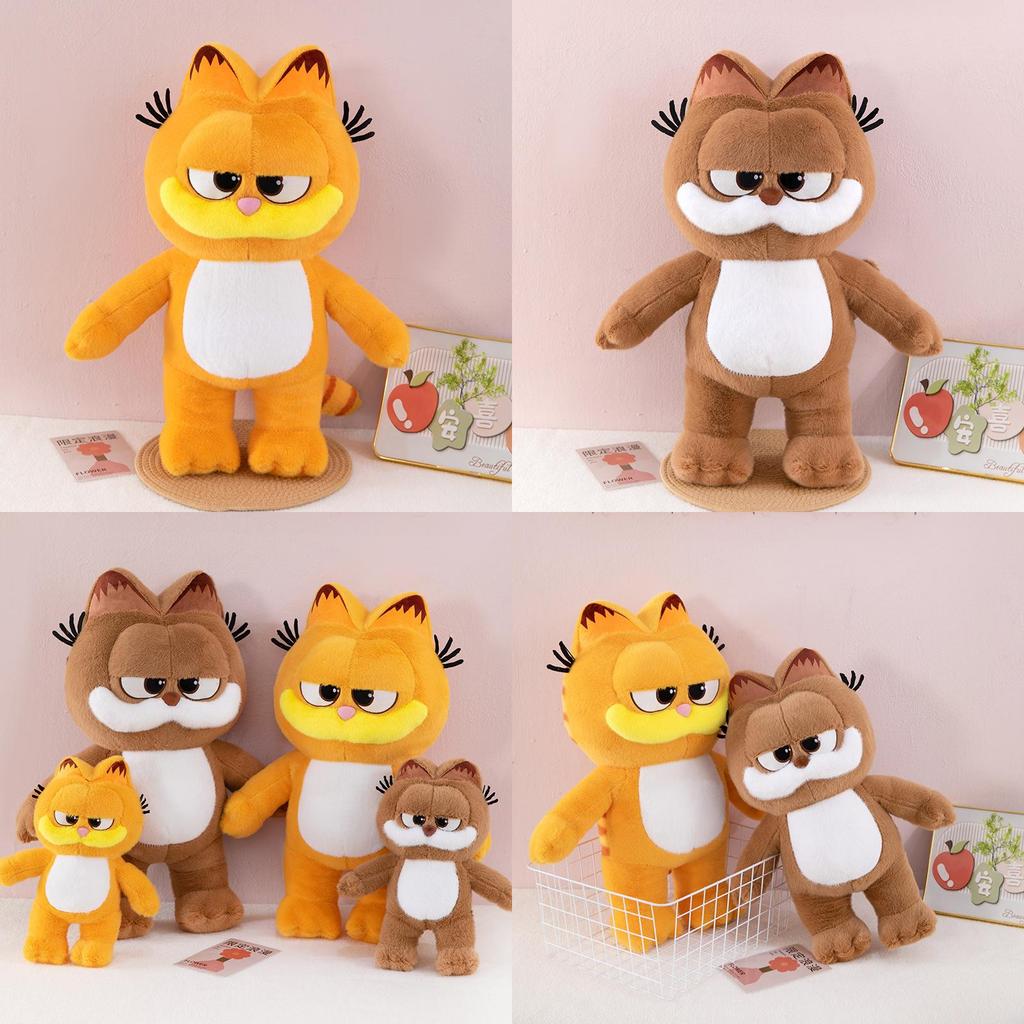 Stehende Garfield Plüschpuppe mit weichem kurzem Plüsch für Kinder und Schlafzimmerdekoration