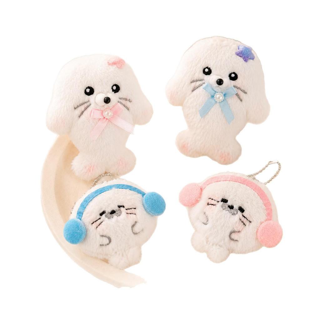 Adorable Little Seal Plush Keychain - Cute Ocean Animal Bag Charm Pendant