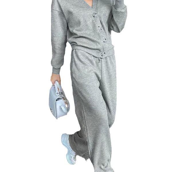 2024 Herbst Lässiger Komfort Jacke Strickjacke & Sweatpants Set