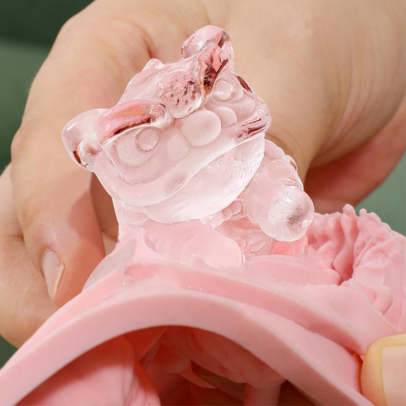 Løve Iskubeform Løve Pagode Silikonform Isgitter Kaffe Melk Te Kjøleverktøy Tegneserie Iskubeformer Kjøkkenredskaper