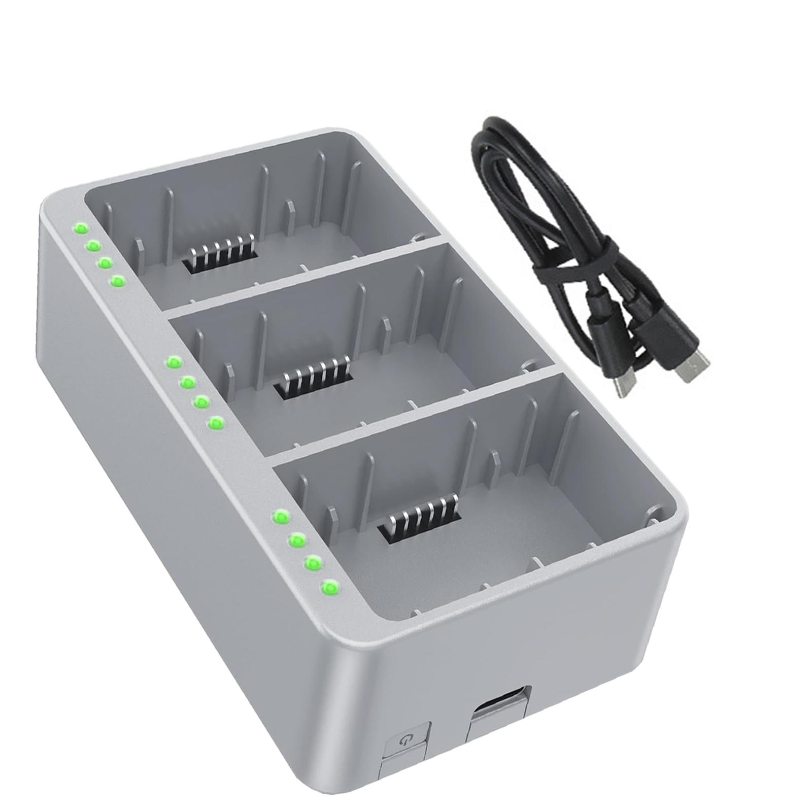 

Триканальний двосторонній зарядний концентратор для акумулятора DJI Mini 4 Pro і Mini 3 Pro для зарядного пристрою Mini 3 Pro